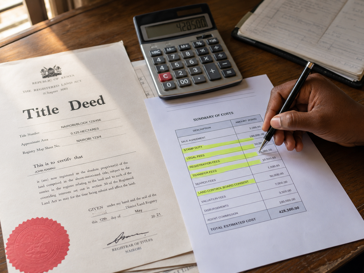 Total Cost of Buying Property in Kenya: Every Fee, Tax, and Hidden Cost in One Guide